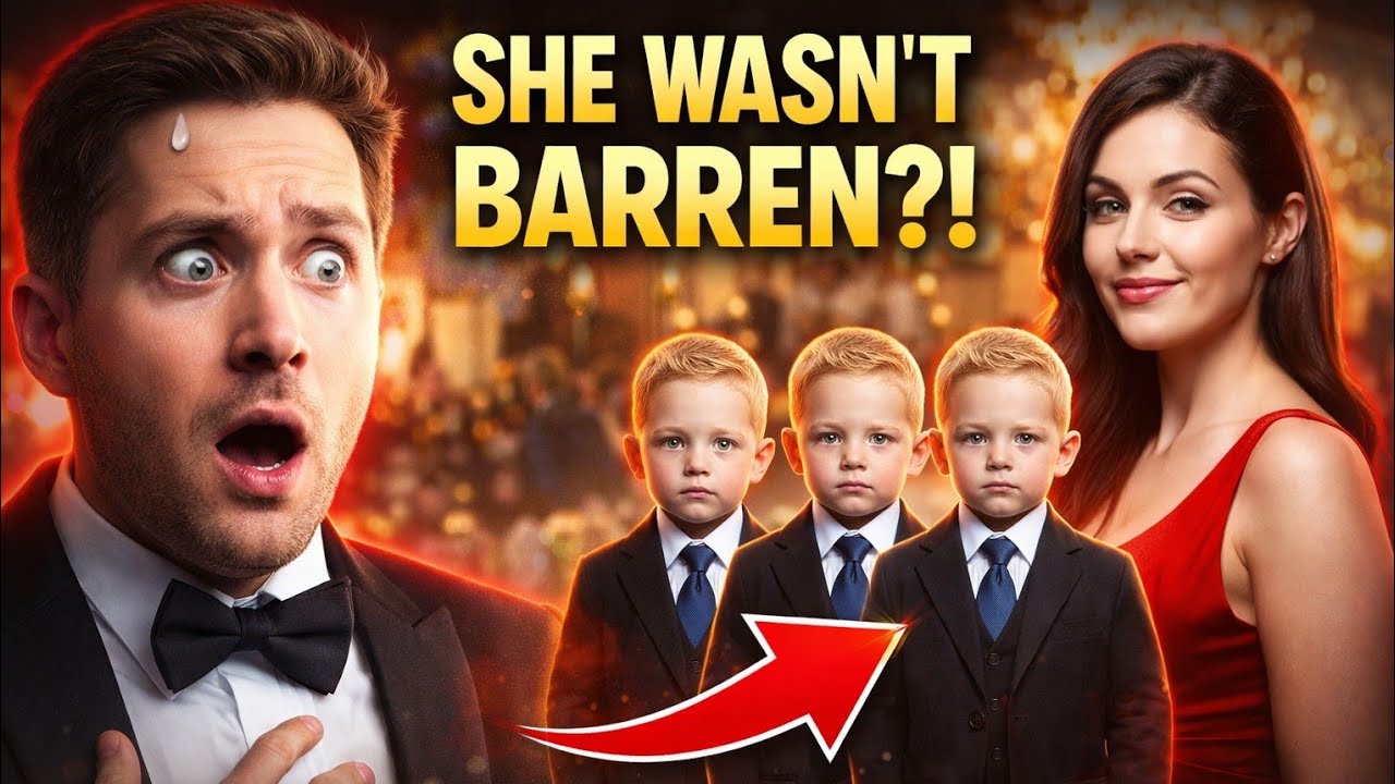 The Billionaire Invited His Ex to His Wedding… Then She Walked In With Identical Triplets!”