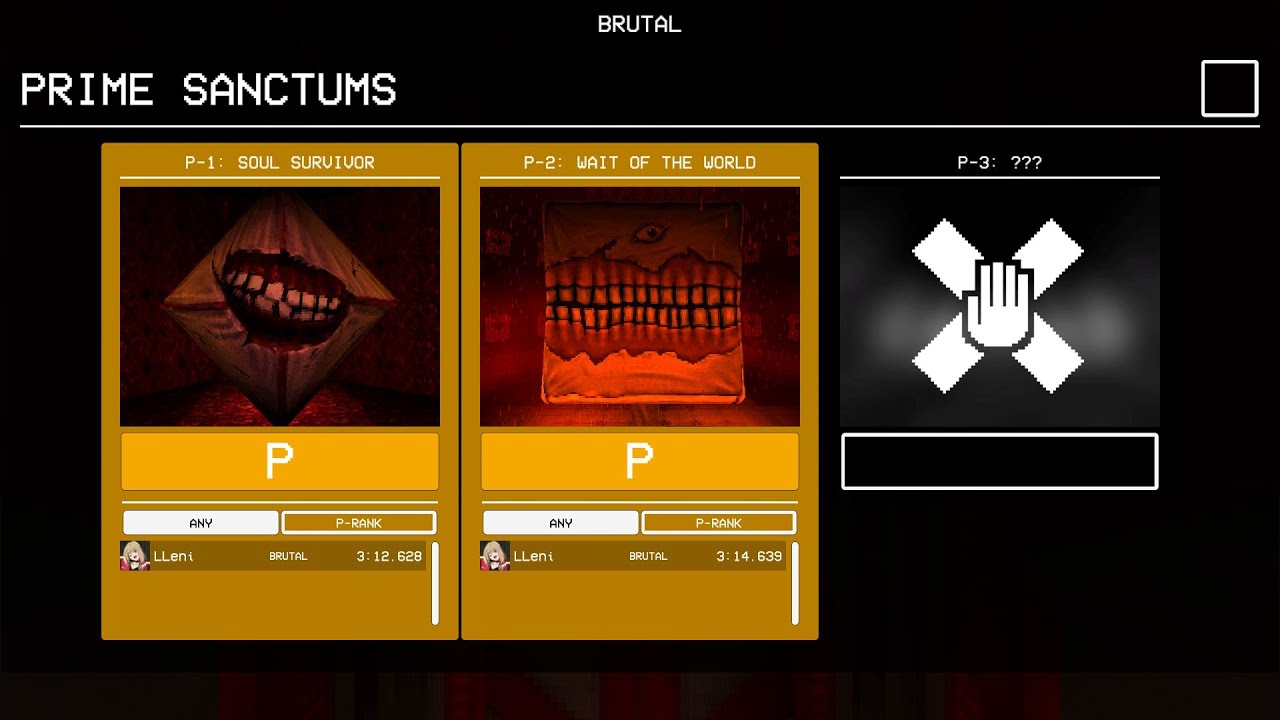 [ULTRAKILL] P-1 & P-2 on new difficulty [Brutal, P ranks]