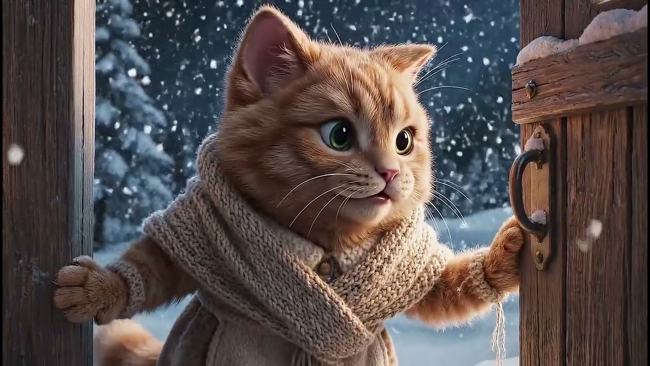 “Winter’s Embrace: A Ginger Cat Family’s Heartwarming Rescue”