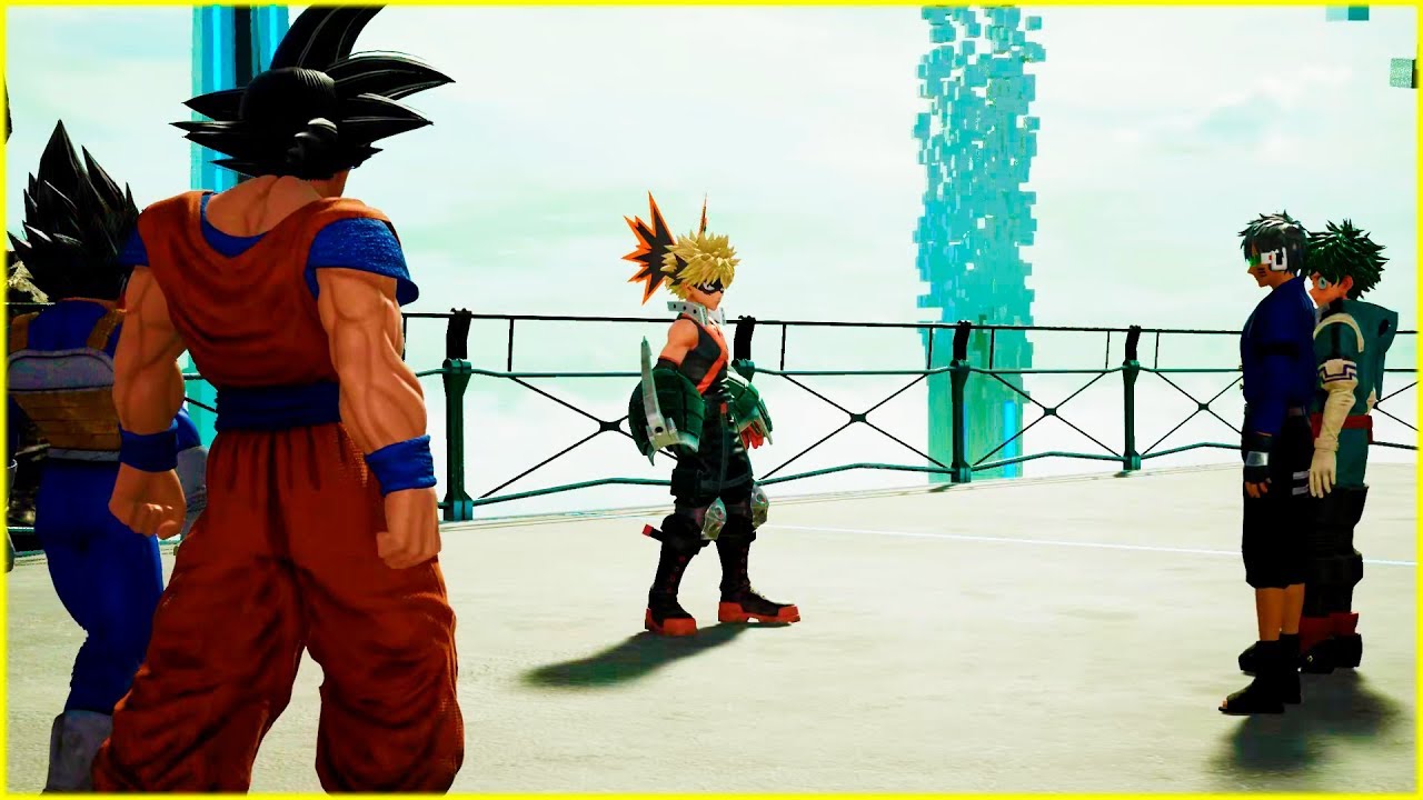 Deku and Kacchan Challenge Vegeta and Goku | Jump Force Game