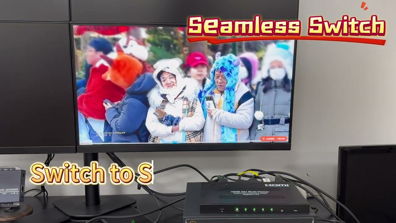 LINK-MI LM-MVS02 4x1 HDMI Multi-viewer Switch | Seamless Switching & PIP 4K@30Hz