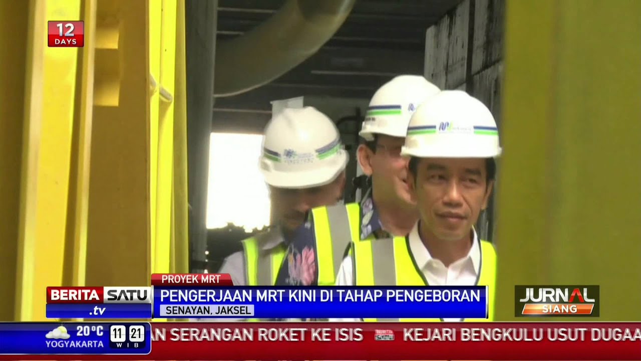 Didampingi Ahok, Presiden Jokowi Tinjau Proyek MRT