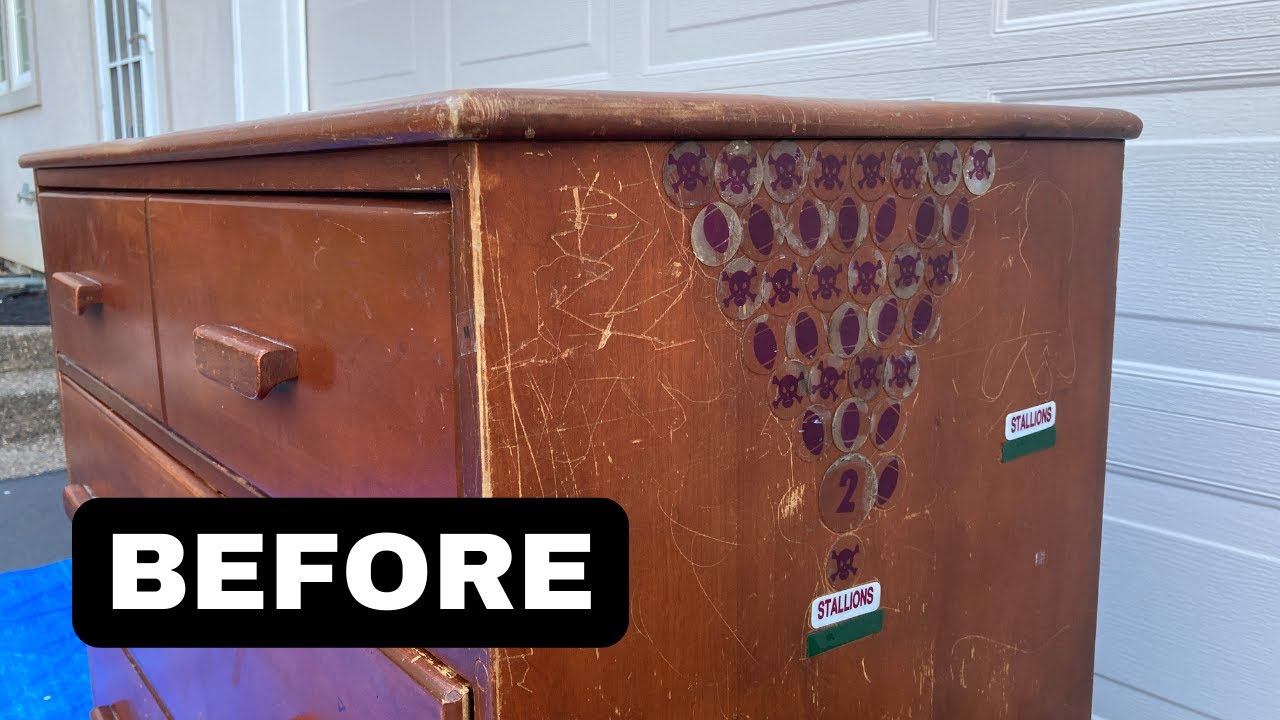 How to Paint Furniture WHITE | DIY Trash to Treasure Dresser Makeover