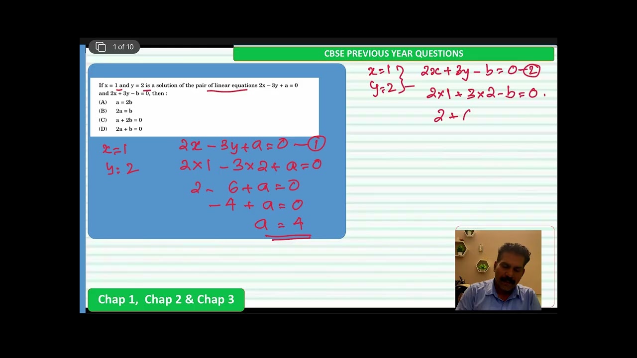 CBSE Previous year Maths Solutions 1