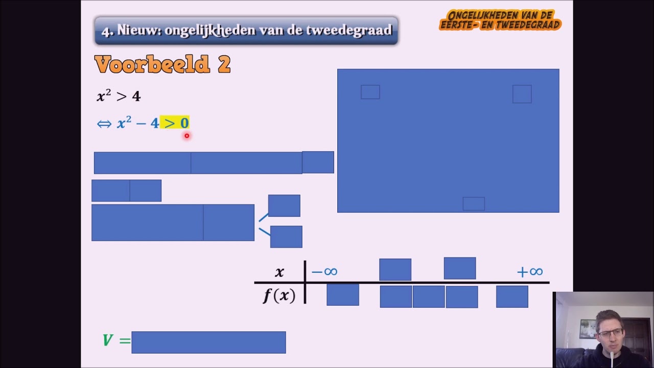 Ongelijkheden: 4. Ongelijkheden van de tweedegraad