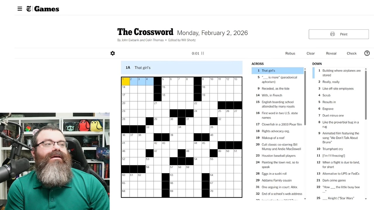 Learning Crossword Week 89 | NYT Crossword Monday Feb 2nd, 2026