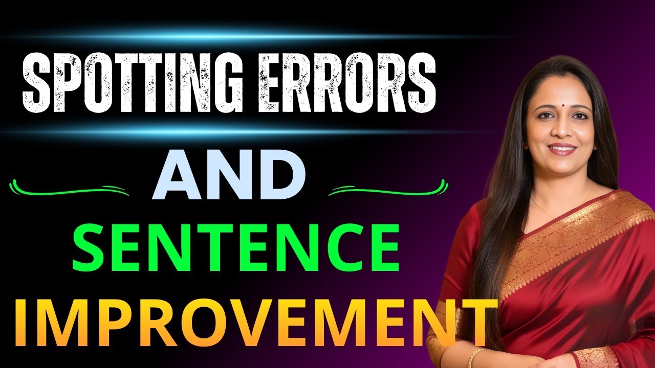 Spotting errors and Sentence Improvement| Eduquity Pattern | Rani Ma'am