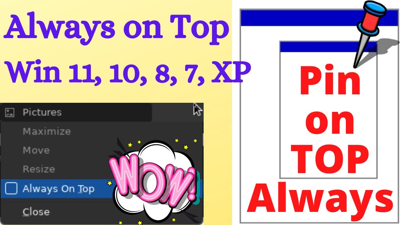 Keep a Window Always on Top | Force a Window to Stay Always on Top | Keep a Program Always on Top