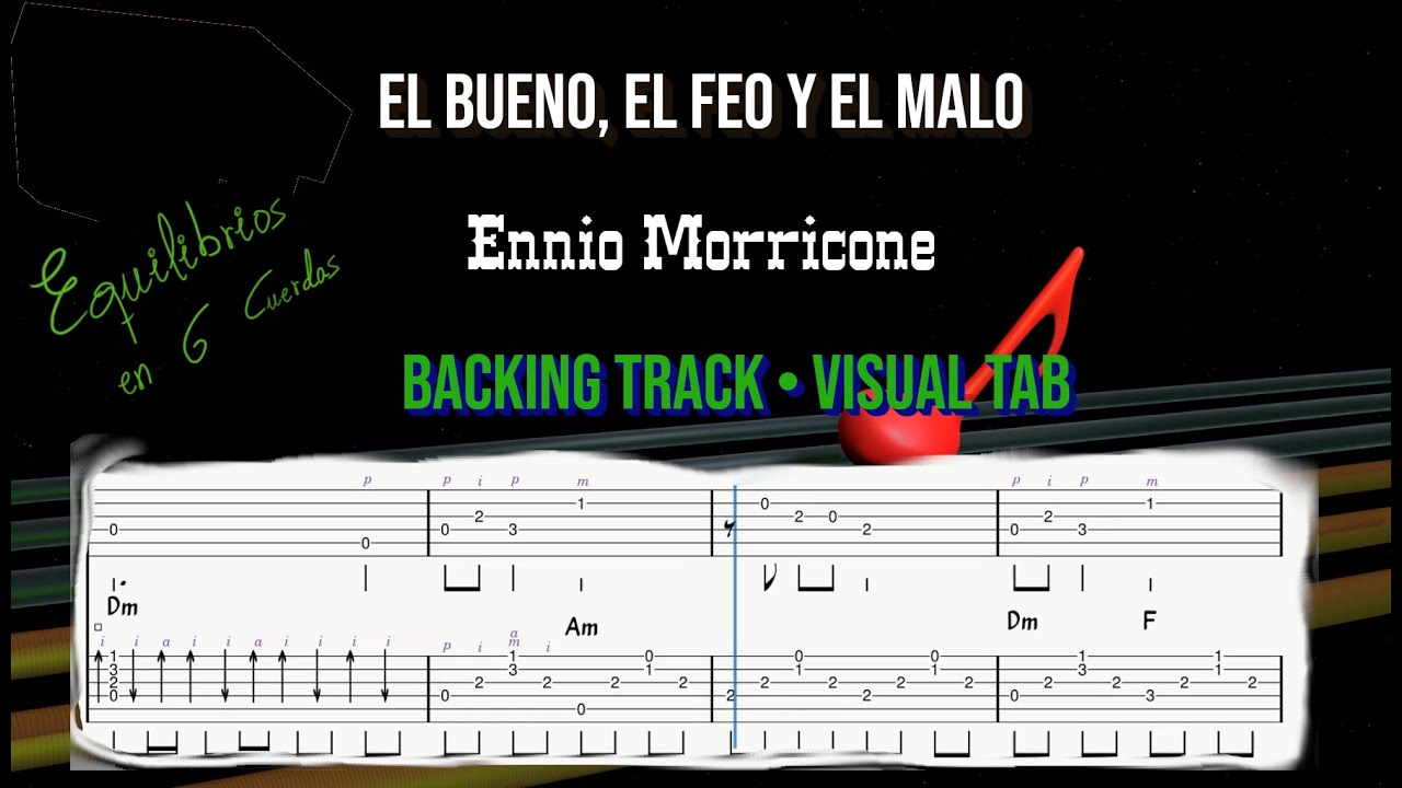 The Good, the Bad and the Ugly Backing Track - Ennio Morricone | Guitar Play Along