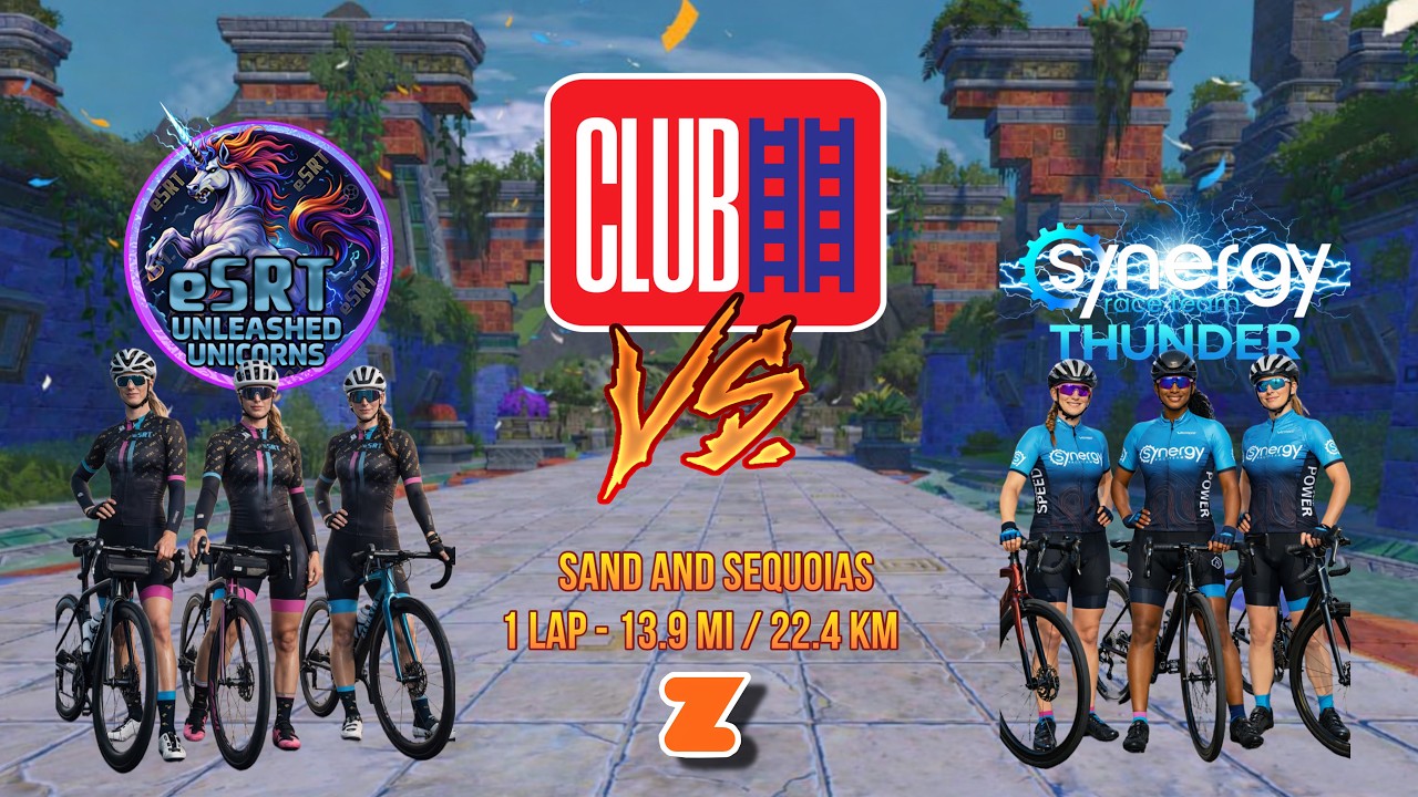 Zwift - Club Ladder Race: eSRT Unleashed Unicorns vs Synergy Thunder