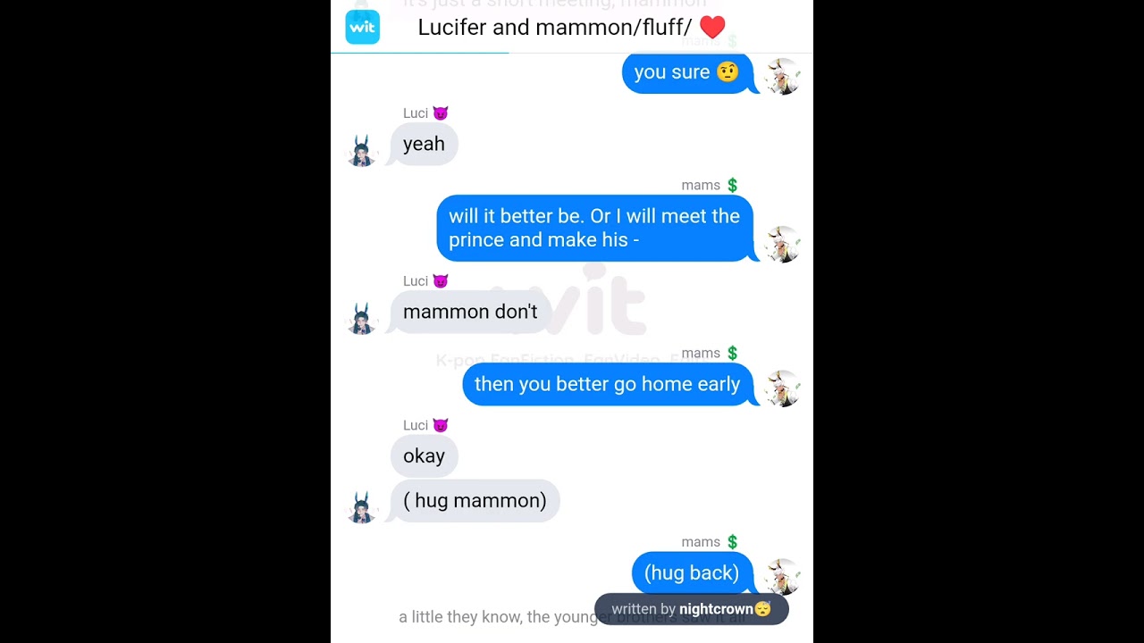 Lucifer and mammon/ fluff/ ♥️