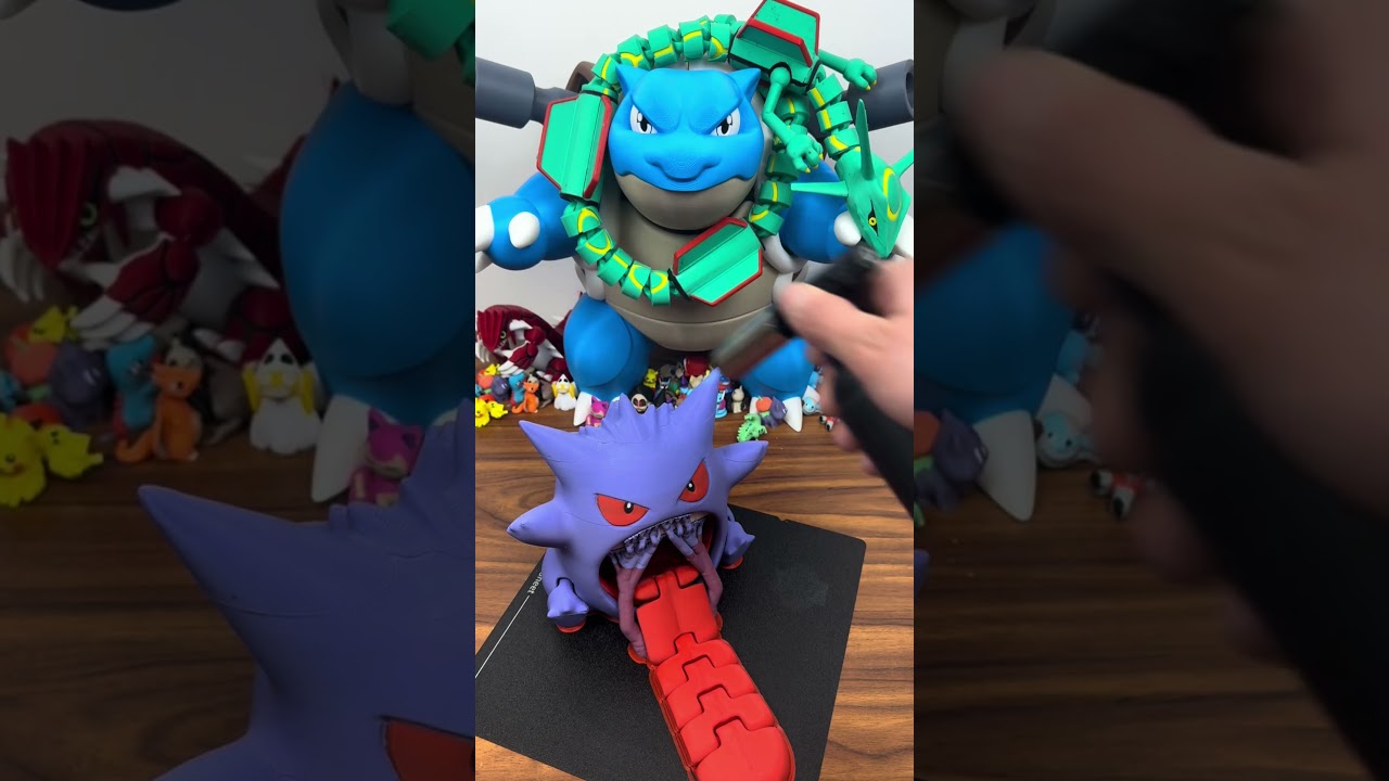 3d printing gengar!!!!!!!       #pokemon #gengar #anycubic