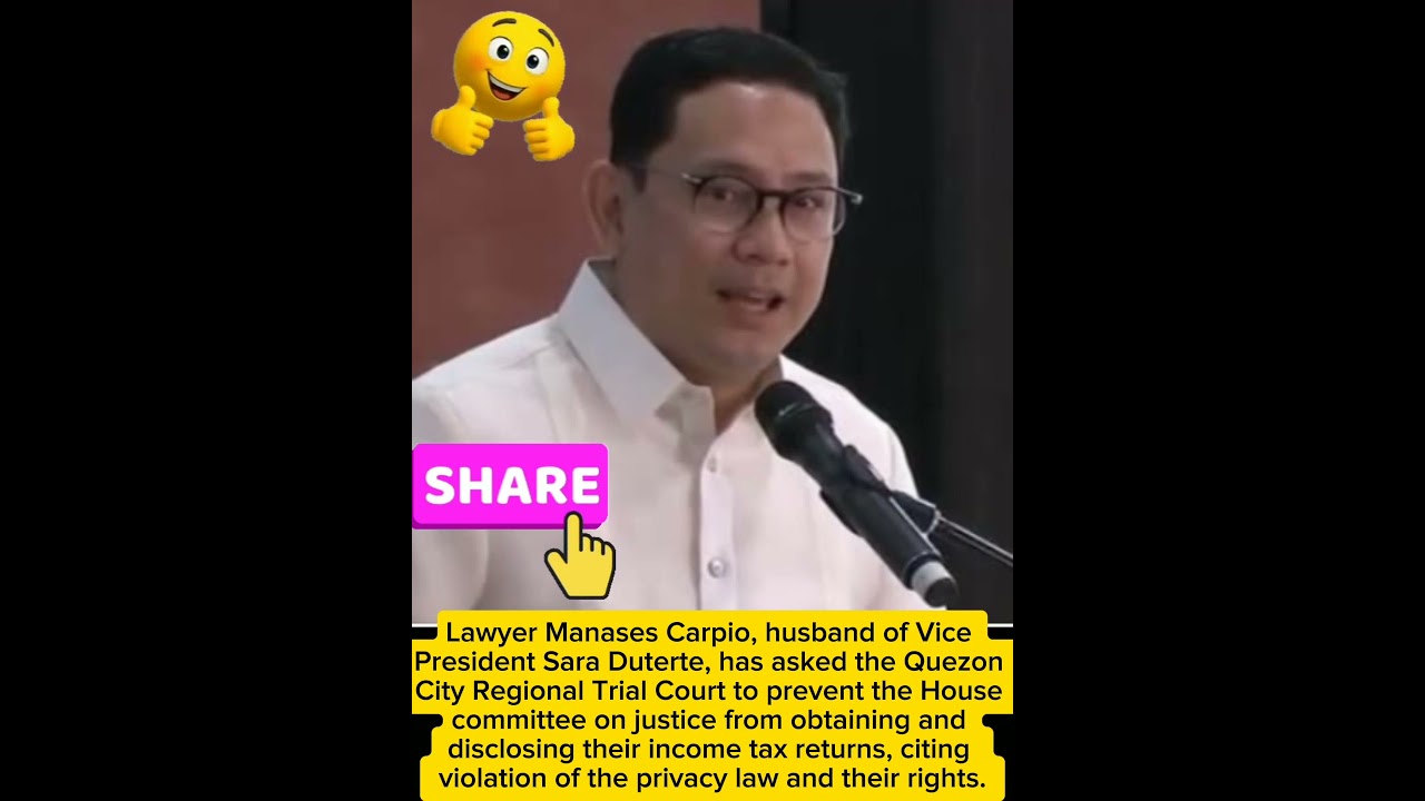 LAWYER MANASES CARPIO HUSBAND OF VICE PRESIDENT SARA DUTERTE