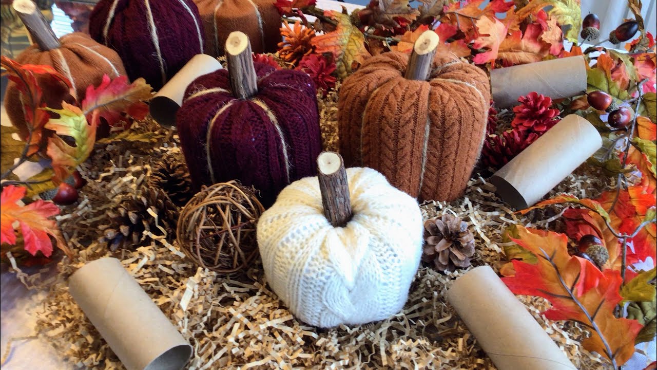 SWEATER PUMPKINS🎃 NO SEWING 🪡 🧵 MADE OUT OF ♻️ OLD SWEATER AND TOILET PAPER ROLLS// VERY EASY!!!