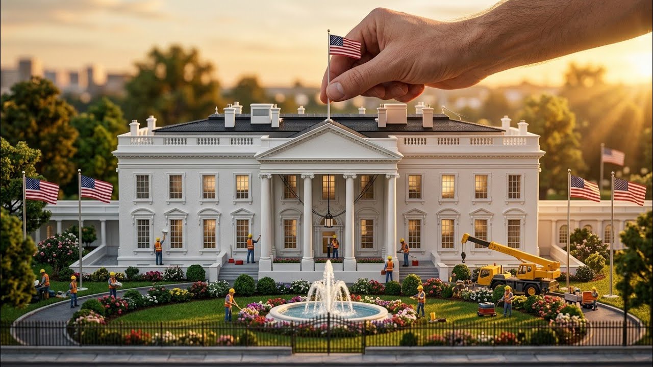 Built the White House in Miniature | Hyper Realistic DIY Construction Timelapse #shorts #whitehouse