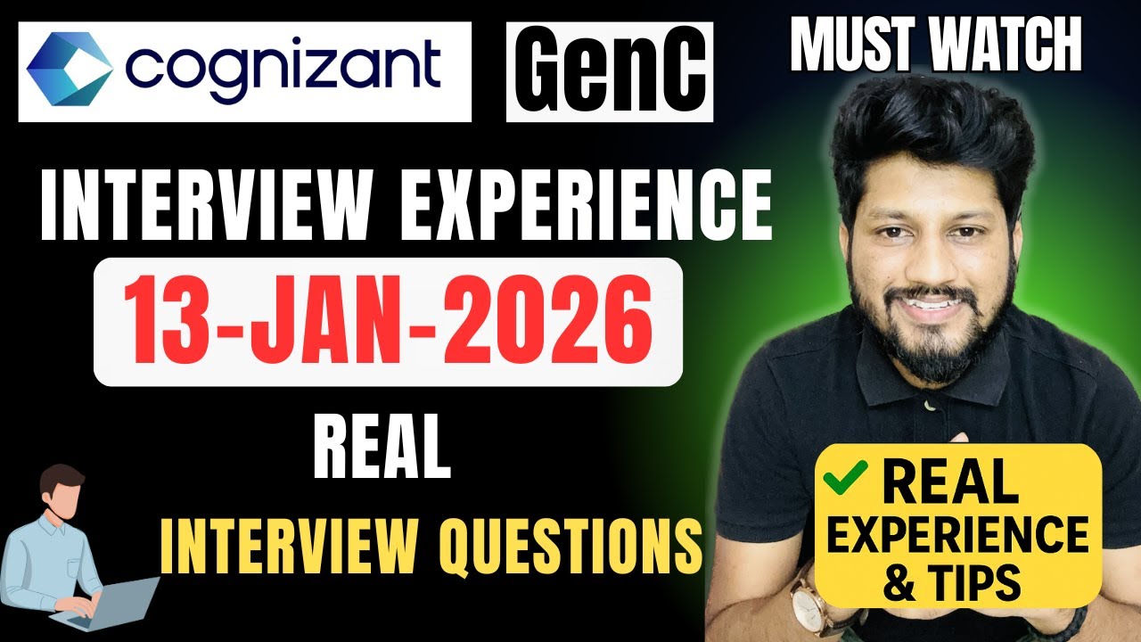 🔥 Cognizant GenC Interview Experience 13 Jan 2026 | Full Process, Questions & Tips 🔥 | LOI and OL ?