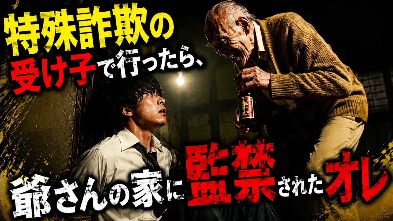 【超掌編映画】『特殊詐欺の受け子で行ったら、爺さんの家に監禁されたオレ』【AI】