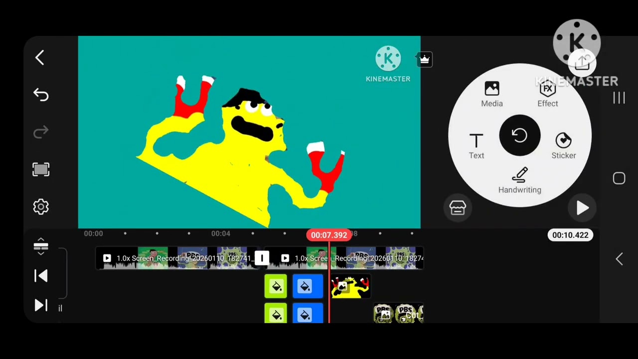 PBS kids Transformers dash logo on kine master.