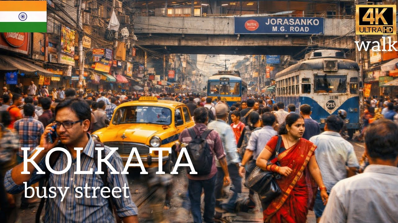 Inside the Crazy Rush of MG Road Kolkata🇮🇳 | Real Street Life & Crowd Scene (4K) Walk 