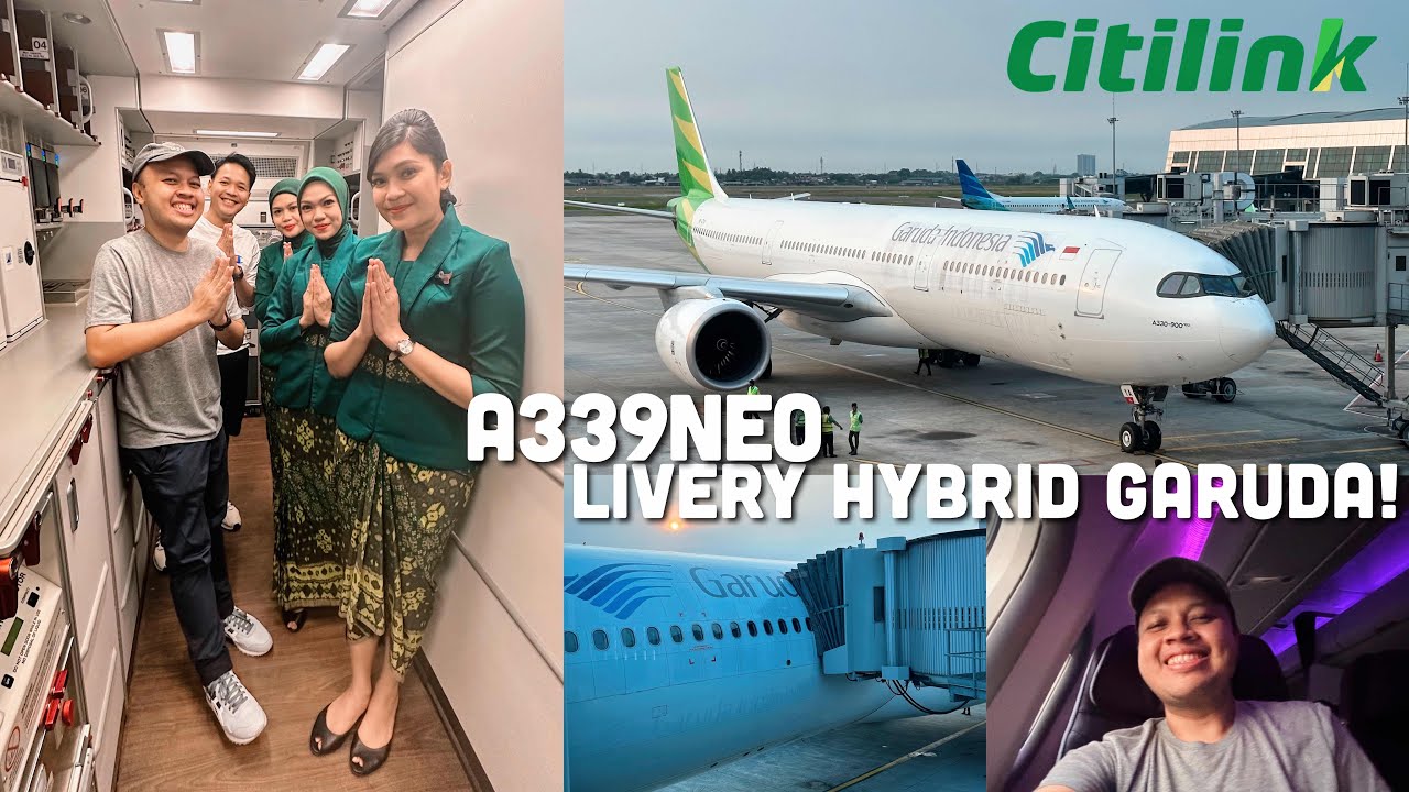 RARE! Terbang Naik Pesawat BESAR CITILINK A330-900NEO Livery Hybrid Garuda Indonesia QG 666 CGK-DPS
