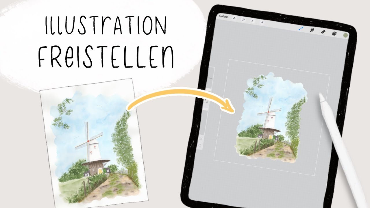 Procreate Illustration freistellen [DEUTSCH] // ofkohrslea