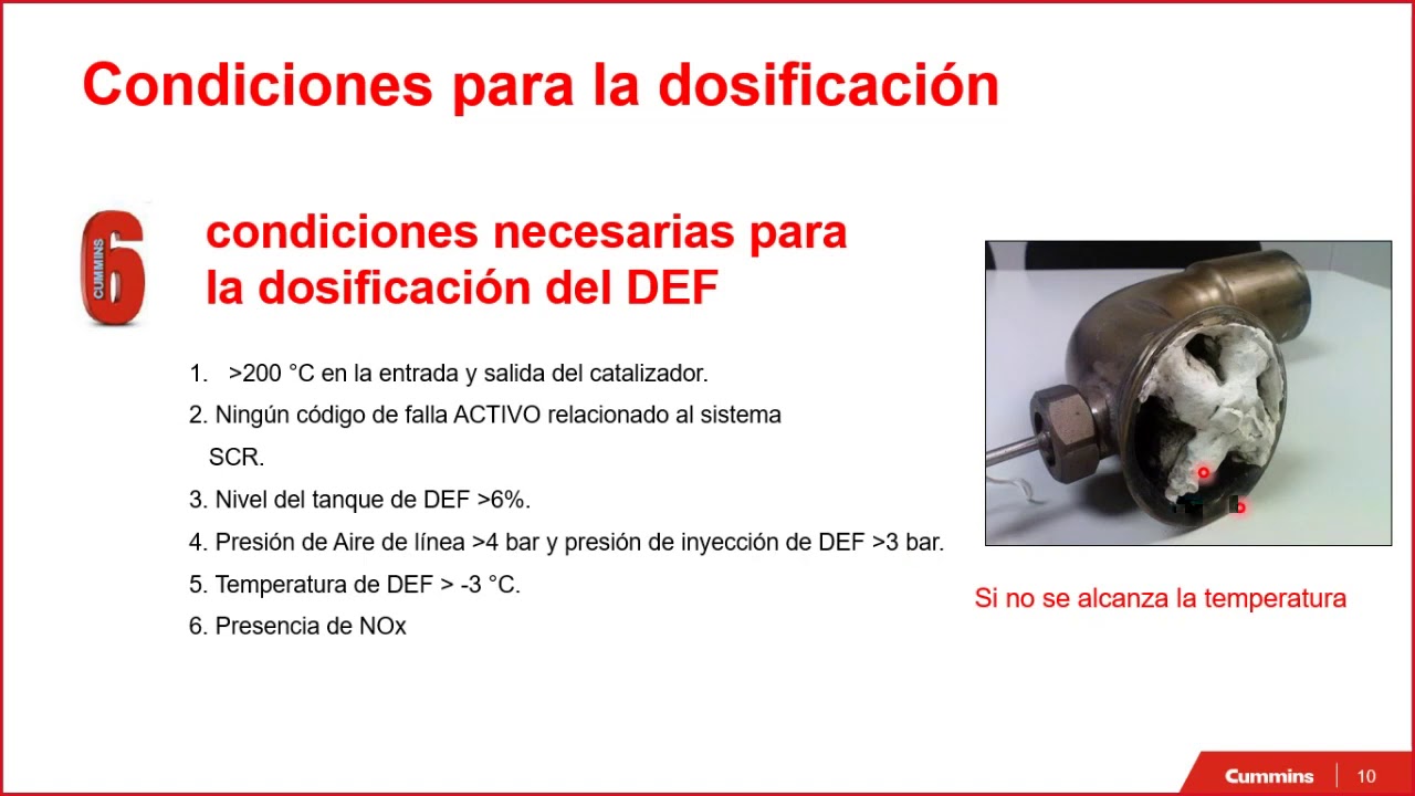 Ciclos de potencia: Funcionamiento sistema SCR en motores Euro V