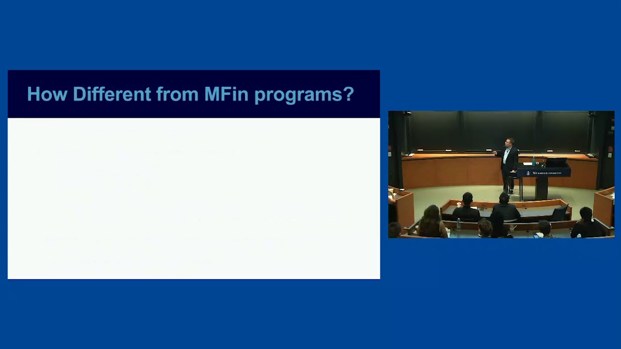 MMS in Asset Management Open House: Tobias Moskowitz, Program Overview