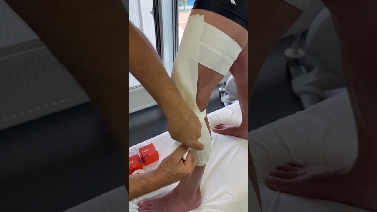 Kompletne tejpowanie kolan profesjonalną taśmą Spophy Athletic Tape: instrukcja krok po kroku