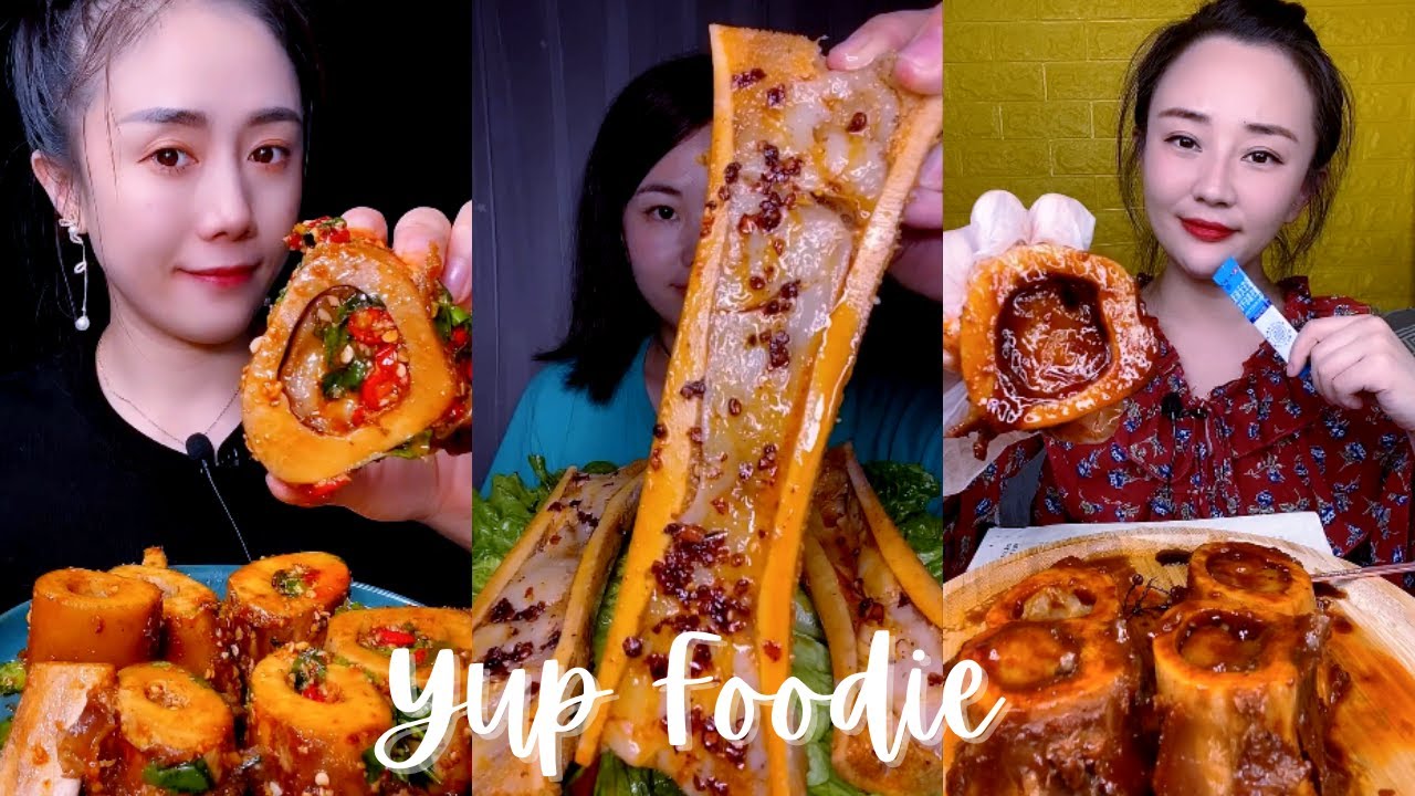 ASMR Chinese Food Mukbang | Beef Bone Marrow Mukbang | Eating Sound | Yup Foodie #39