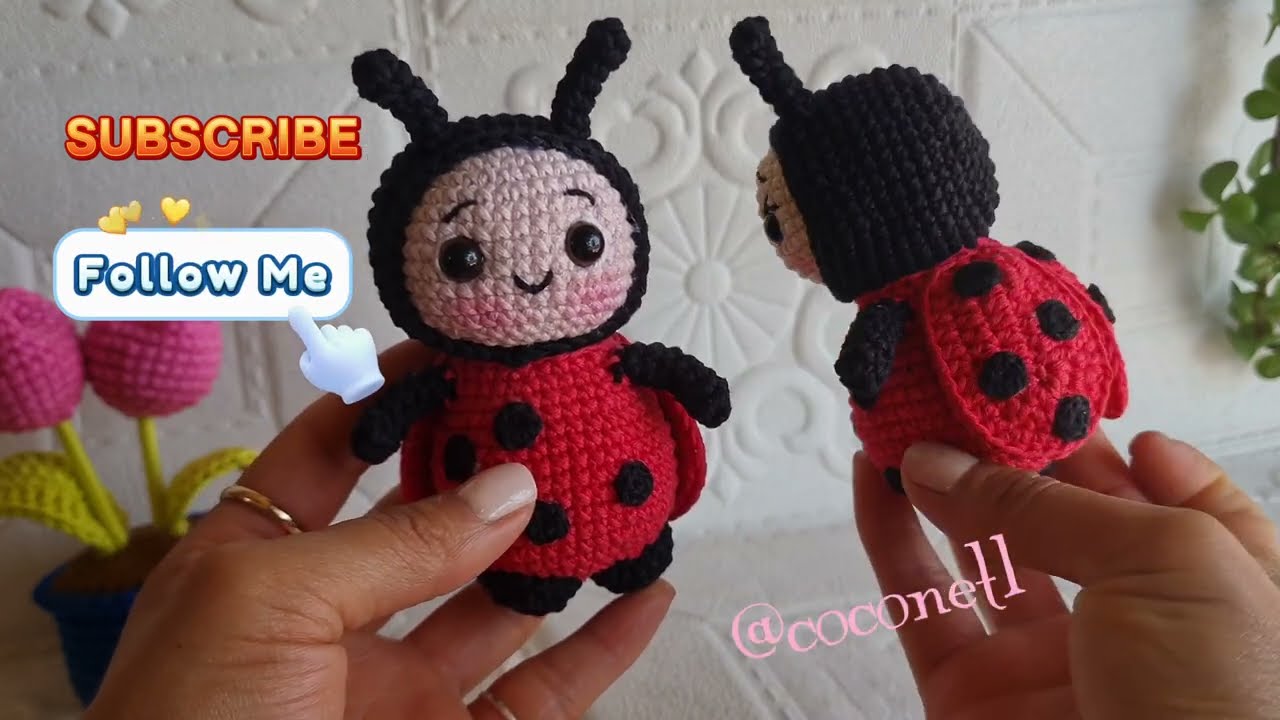 Catarina o mariquita | 🐞  tejida a crochet | facil | bonita