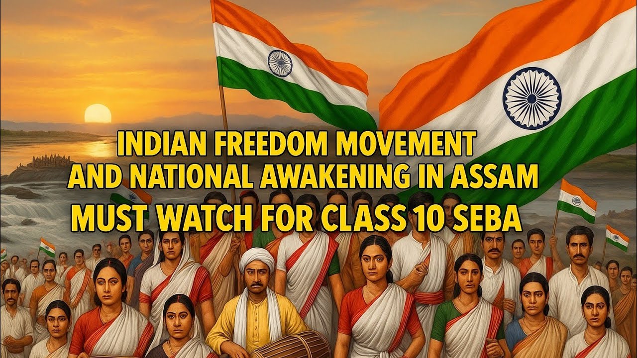 Indian Freedom Movement & National Awakening Assam Explained|Class 10 SEBA History| Chapter 4 Part 1