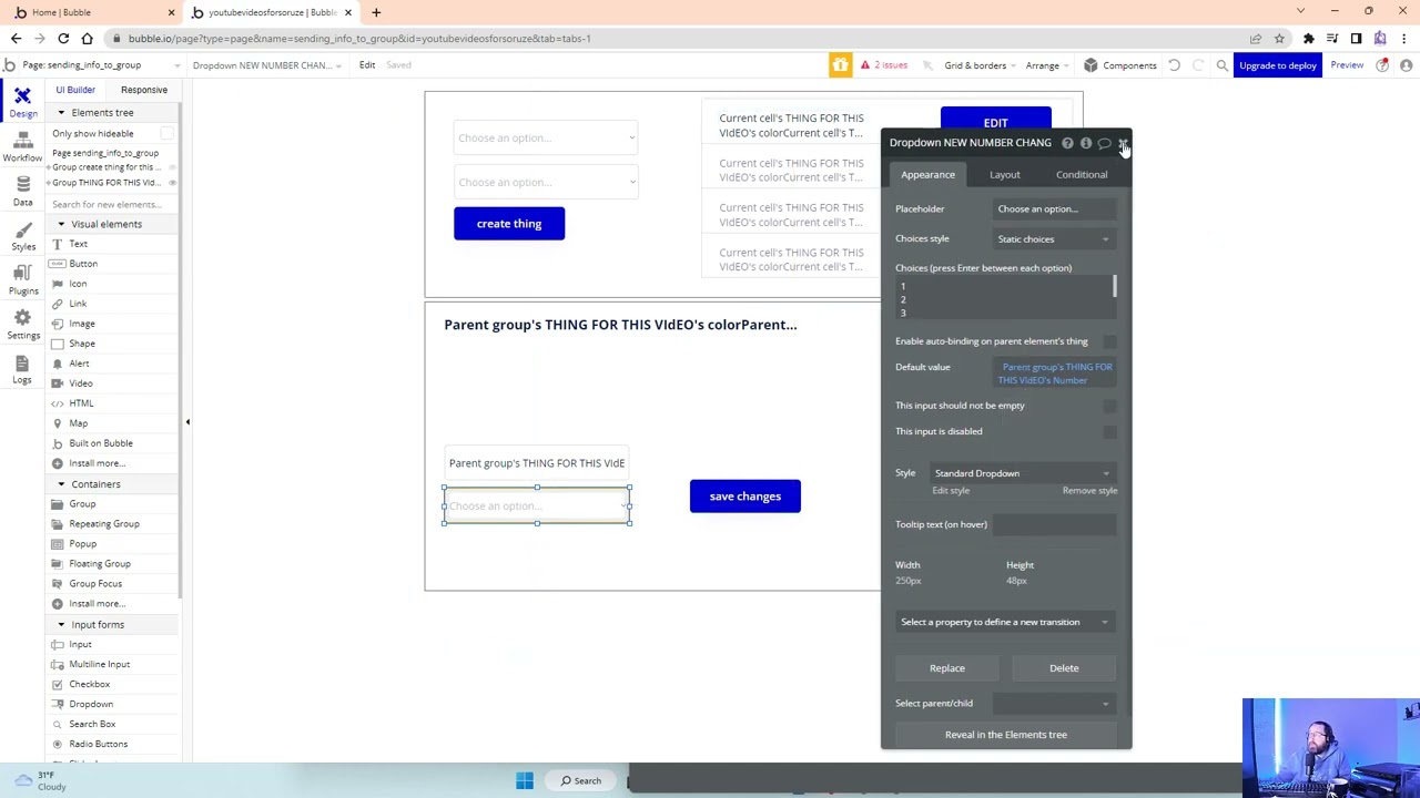 How to allow users to edit data in bubble io