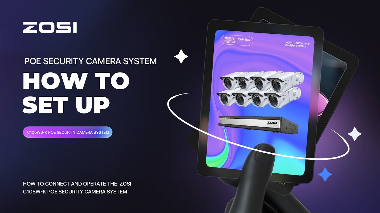 How to Connect and Operate the  ZOSI C105-K PoE Security Camera System