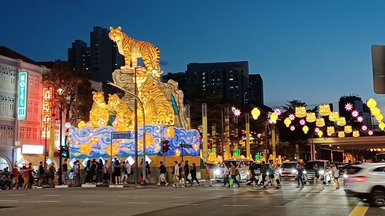 Chinese New Year decoration in China Town SINGAPORE