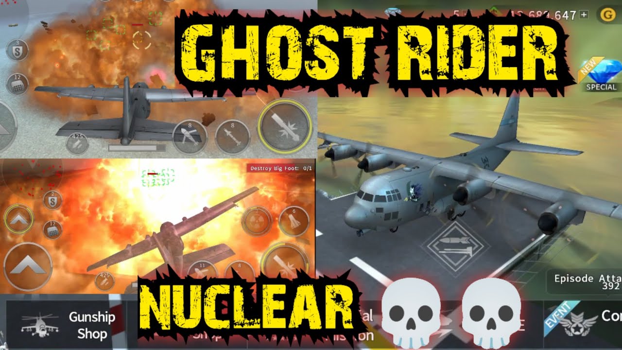 Gunship Battle - Ghost Rider with nuclear missile 
