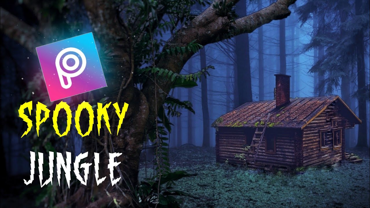 Spooky Jungle photo manipulation | Picsart tutorial for beginners