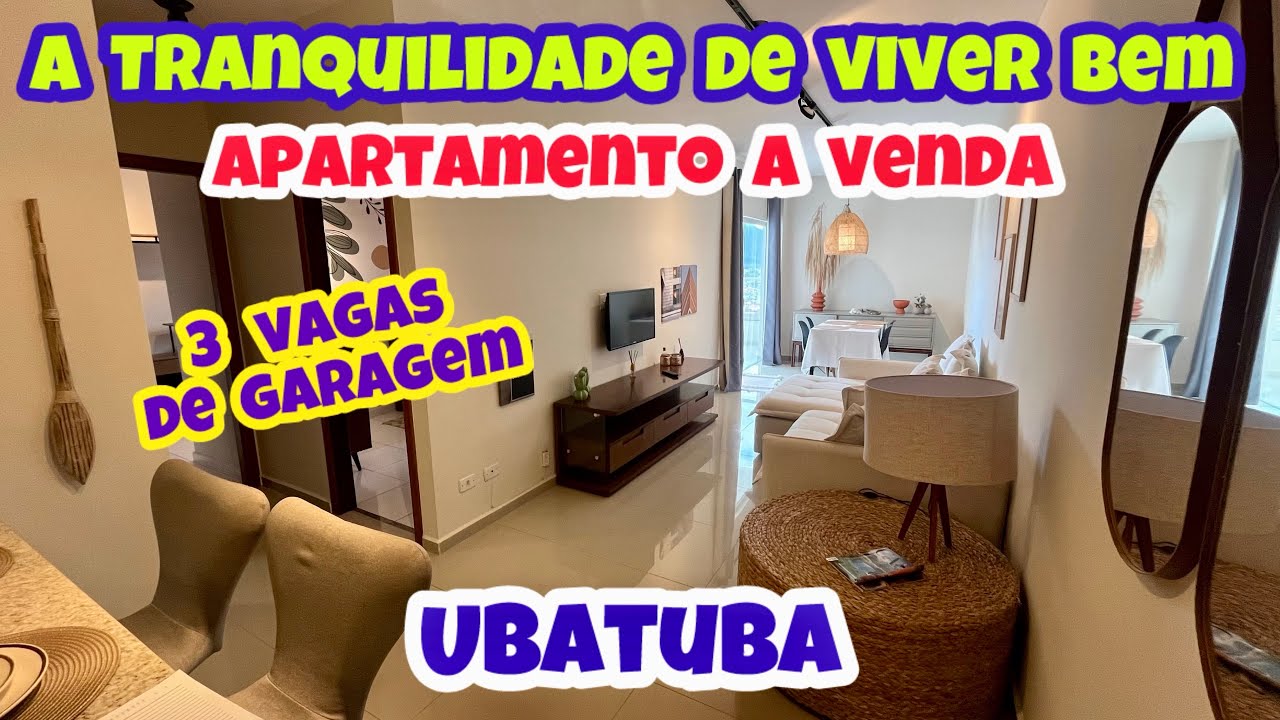 UBATUBA APARTAMENTO A VENDA EM LOCALIZAÇÃO PRIVILEGIADA, CONDOMÍNIO COMPLETO COM 3 VAGAS DE GARAGEM 