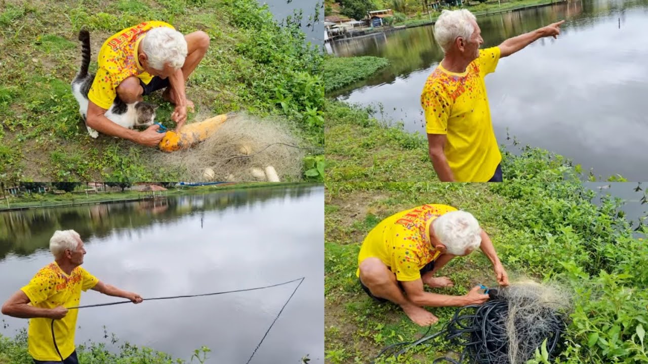 TEM UM PEIXÃO MALHADO NA MINHA REDE VOU PUXAR PARA SABER QUE PEIXE É ESSE 