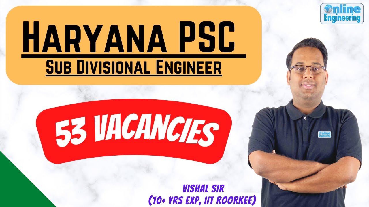 Haryana PSC || 53 SDE Posts for Civil Engineers !! #HPSC #civilengineering