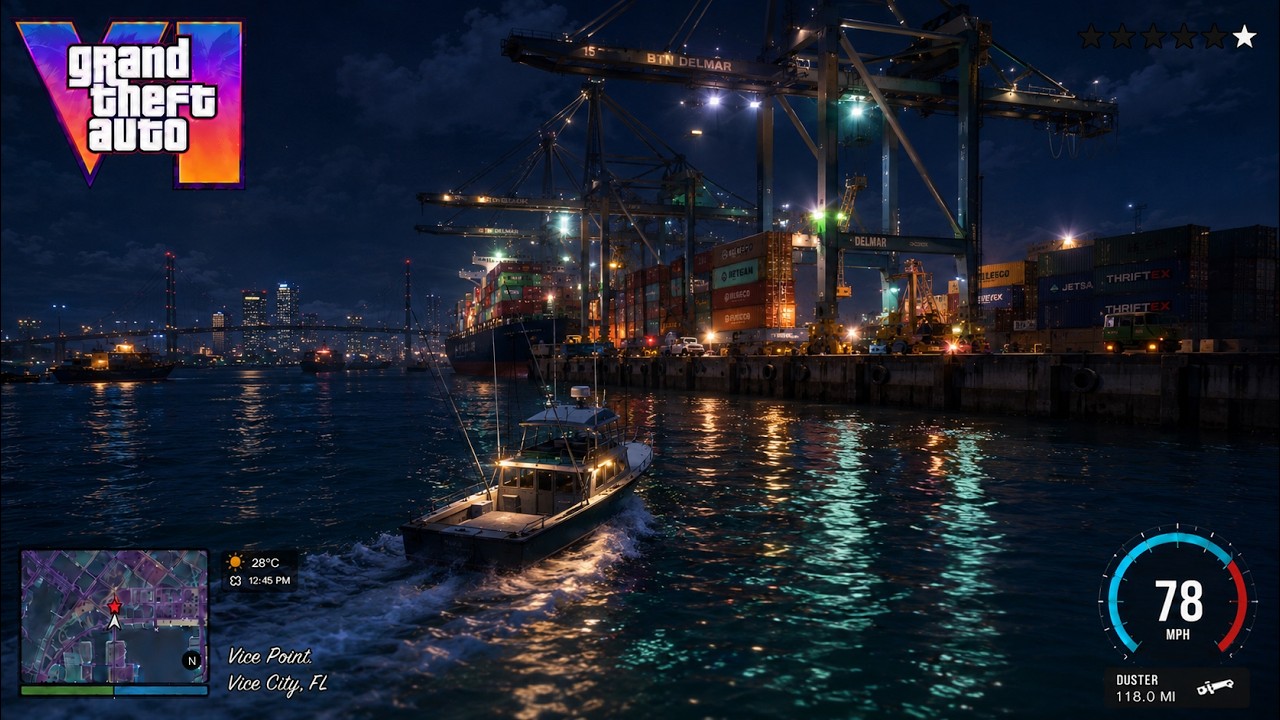 GTA 6 NEW Gameplay Leaks, BOAT NIGHT, Rockstar Games Netflix Extended Look Leak(Grand Theft Auto VI)