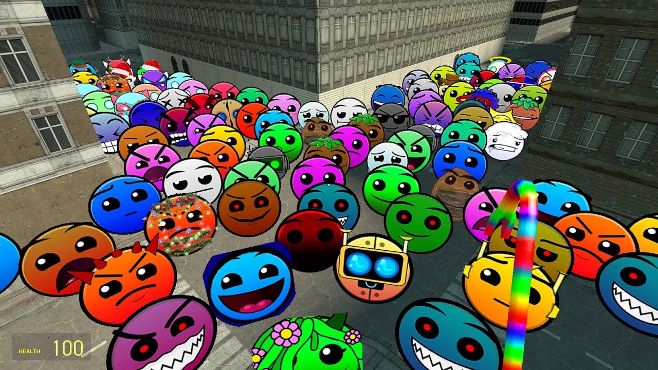 Lobotomy Dash and Geometry Dash Nextbots Family Chase me in Garry's Mod