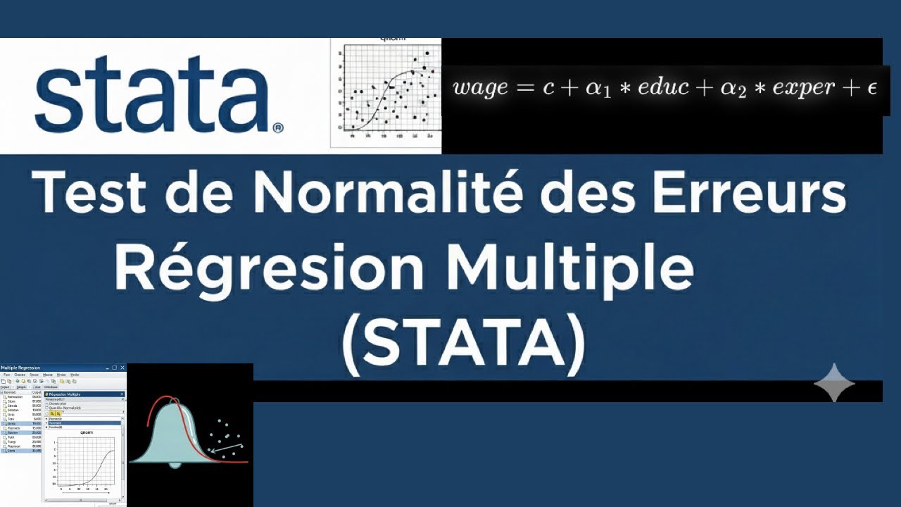 Comment faire le test de normalité des erreurs en regression multiple sur le logiciel stata?#STATA