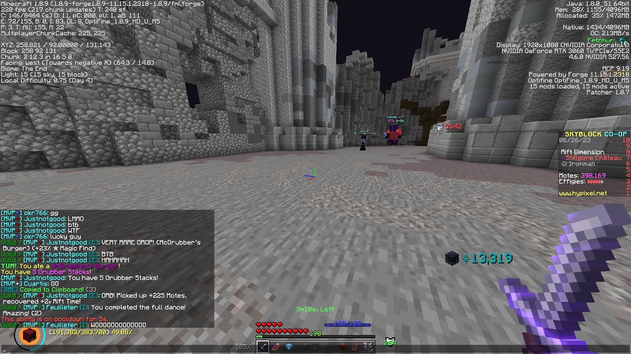 Getting 2.3 Million motes in 30 seconds - Hypixel Skyblock
