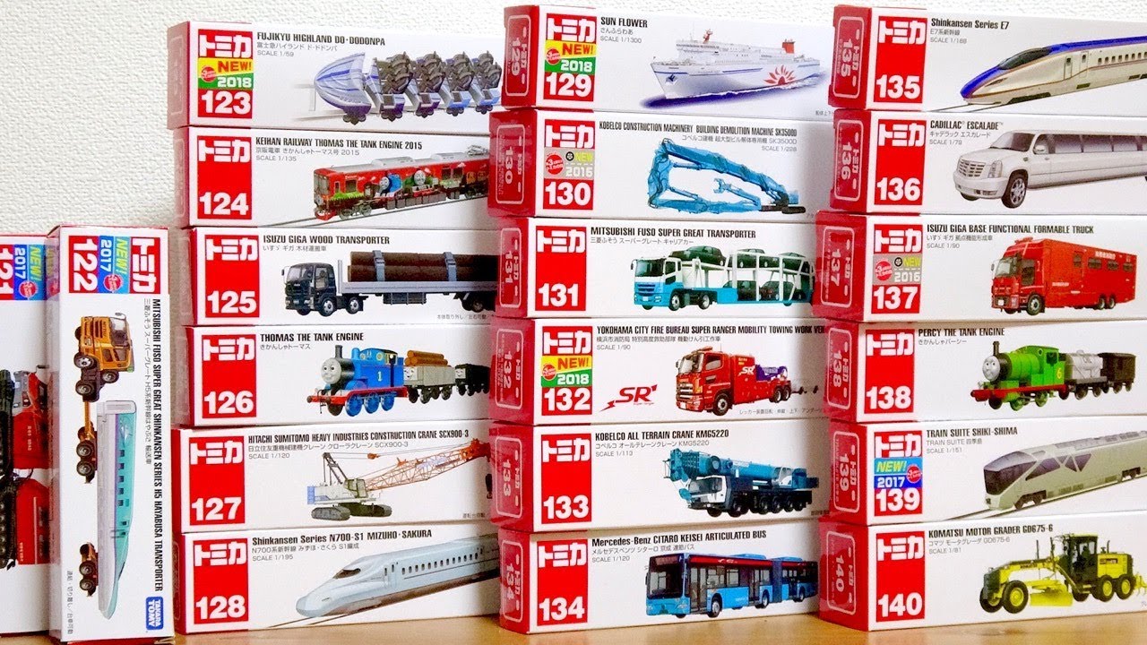 Tomica N0.121 - 140 | Thomas | Construction vehicle | Bullet train | Car carrier Longminicar