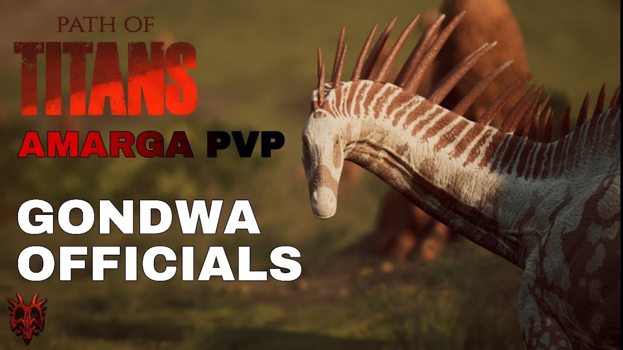 TERRIBLE amarg player tries pvp! - Path of Titans pvp compilation - Gondwa Official Servers