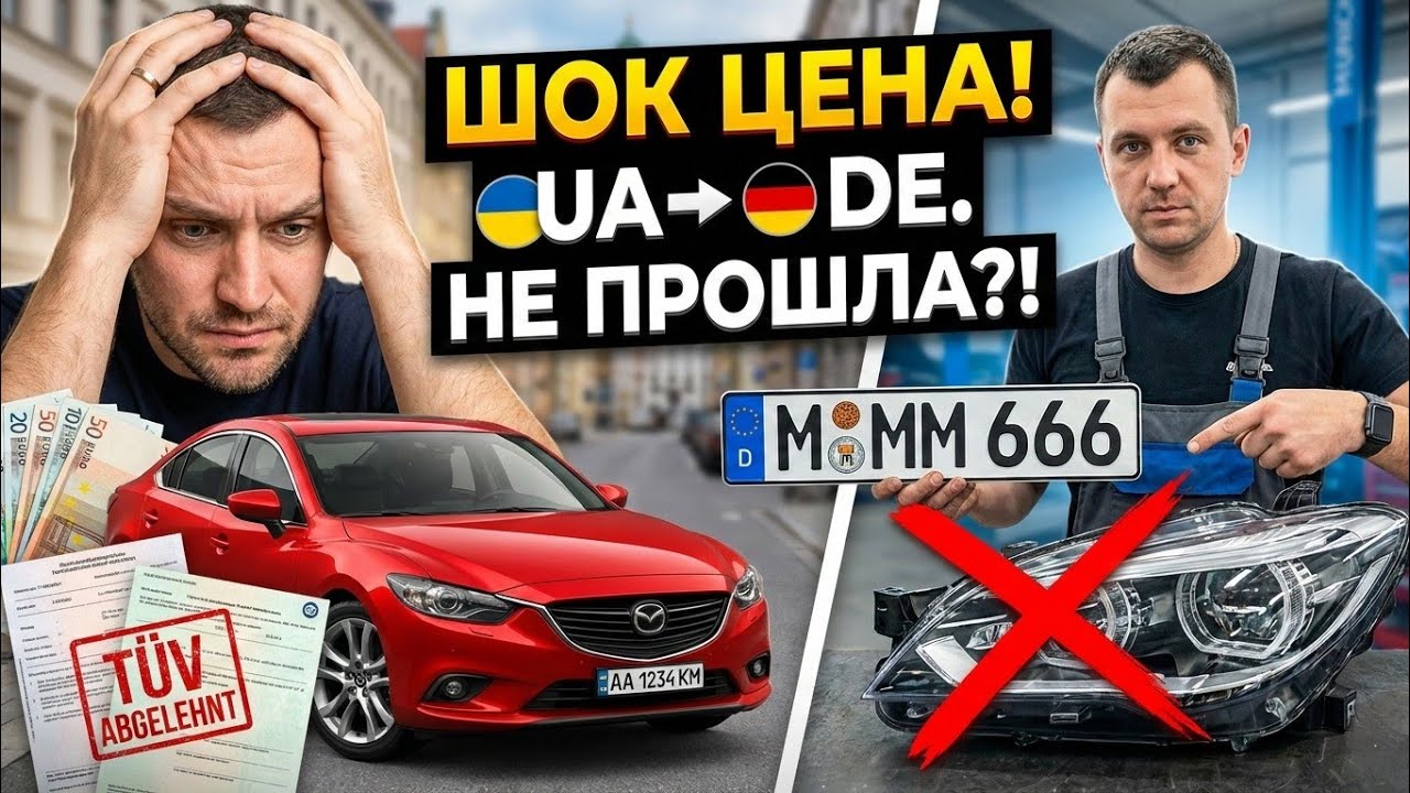 ЗОЛОТЫЕ ФАРЫ! 😱 Сколько я отдал за свет на Mazda 6 в Германии? ДВАКОЛЕСА 