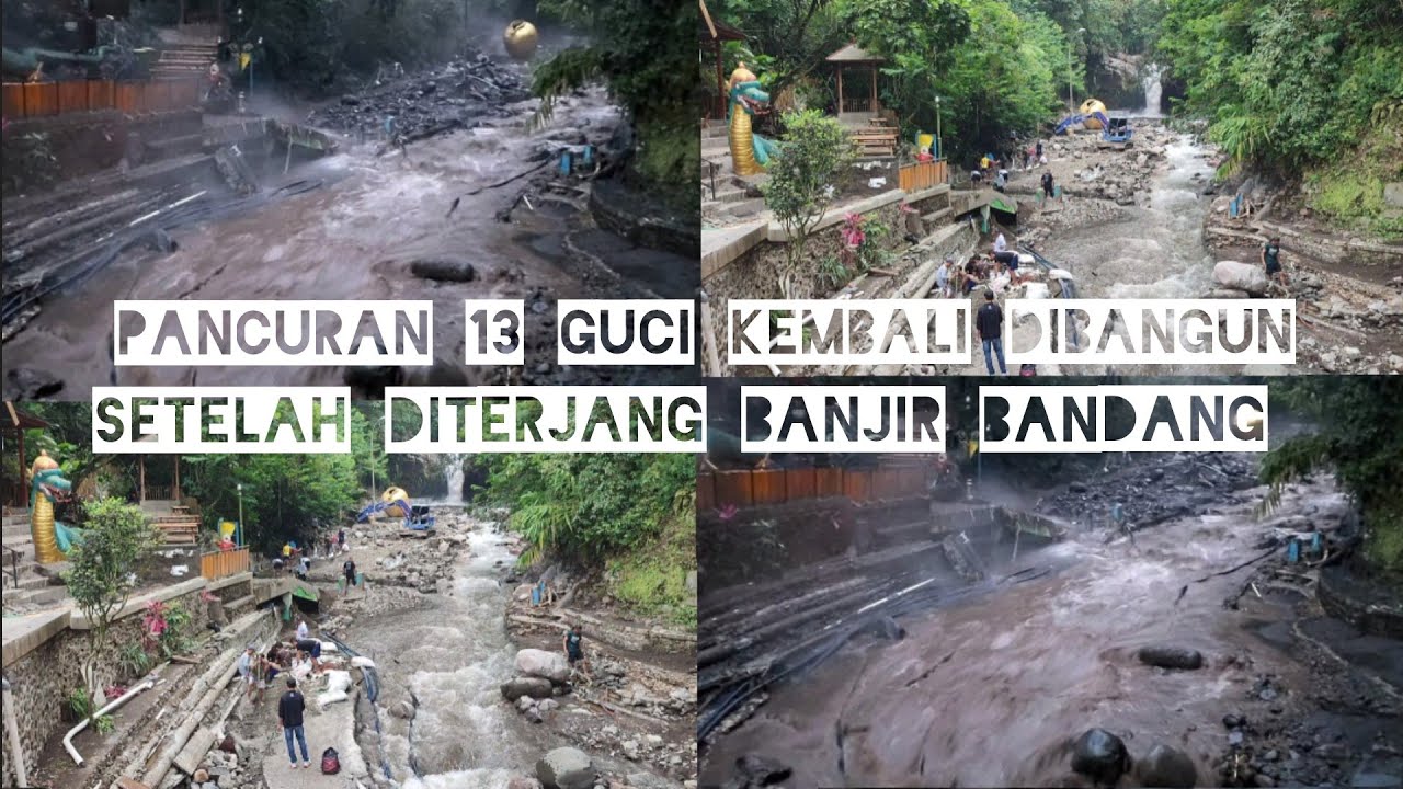 Pembangunan Kembali Pancuran 13 Guci Tegal Setelah Hilang Diterjang Banjir Bandang