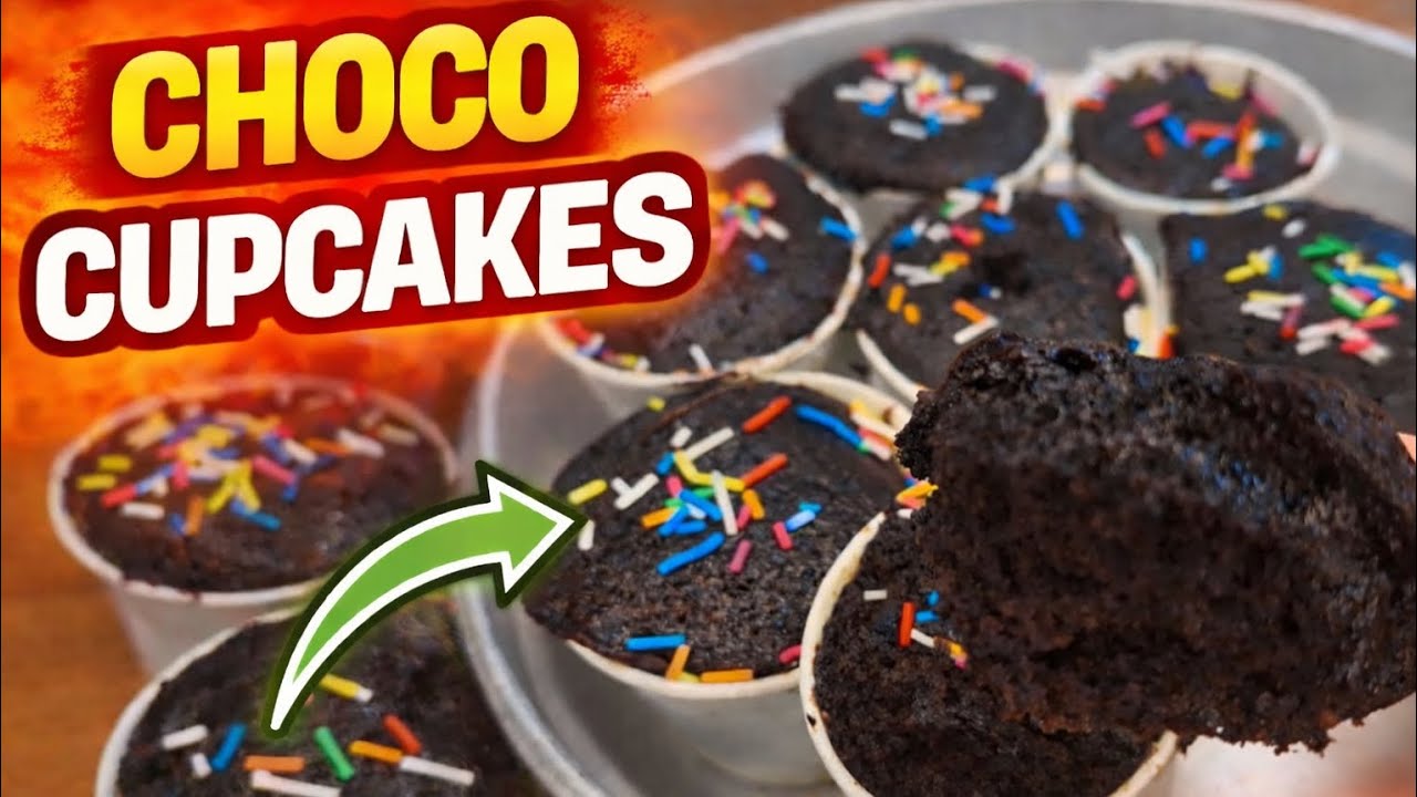 Make this delicious cupcakes for your kids next birthday l No oven l No maida l 