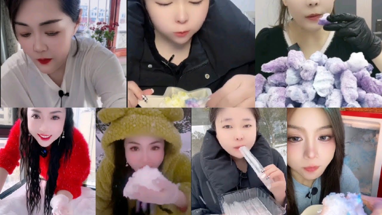 ( ONLY BITES ) Asmr ICE EATING SOFTICE / HARDICE  / FLAVORED ICE / CRUSHED ICE