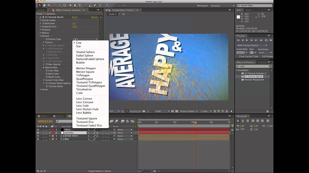 Moving Text (kinetic typography) tutorial PART 2